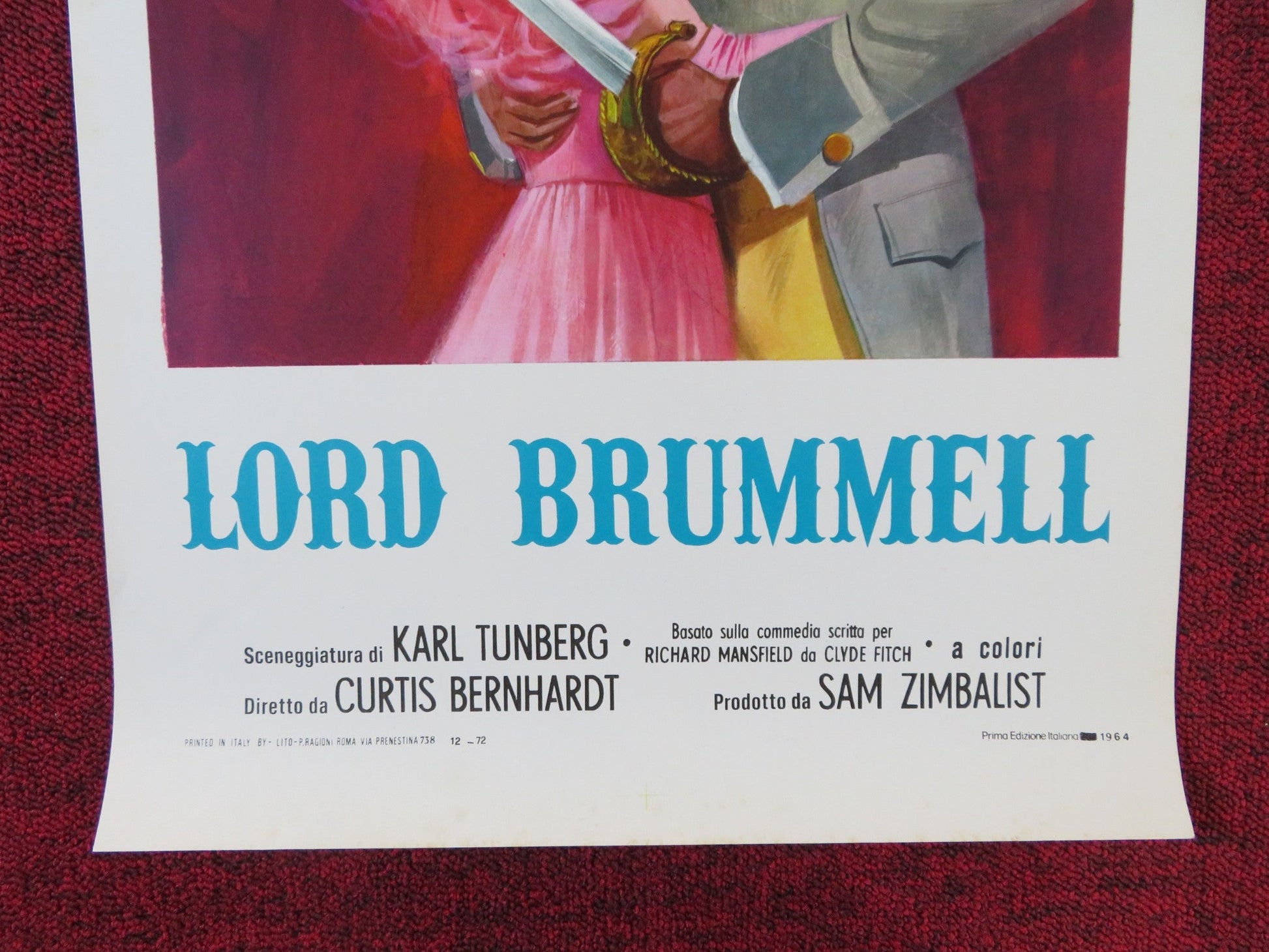 BEAU BRUMMELL ITALIAN LOCANDINA POSTER STEWART GRANGER ELIZABETH TAYLOR 1972 Rendezvous Cinema Movie posters
