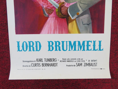 BEAU BRUMMELL ITALIAN LOCANDINA POSTER STEWART GRANGER ELIZABETH TAYLOR 1972 Rendezvous Cinema Movie posters