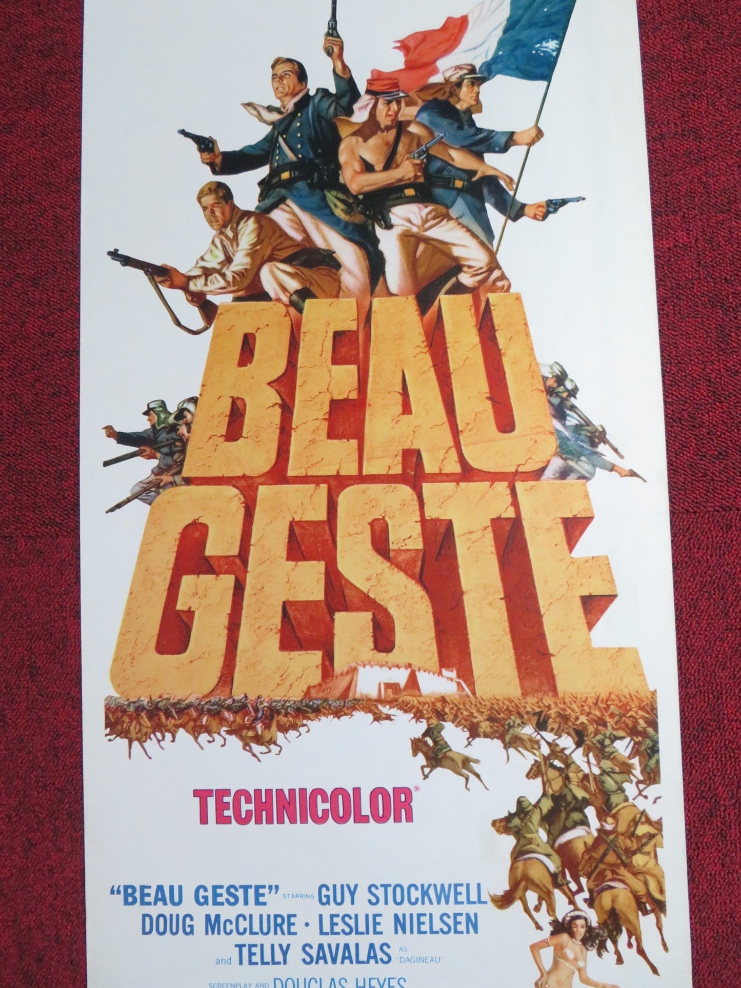 BEAU GESTE US INSERT POSTER GUY STOCKWELL DOUG MCCLURE 1966 Rendezvous Cinema Movie posters