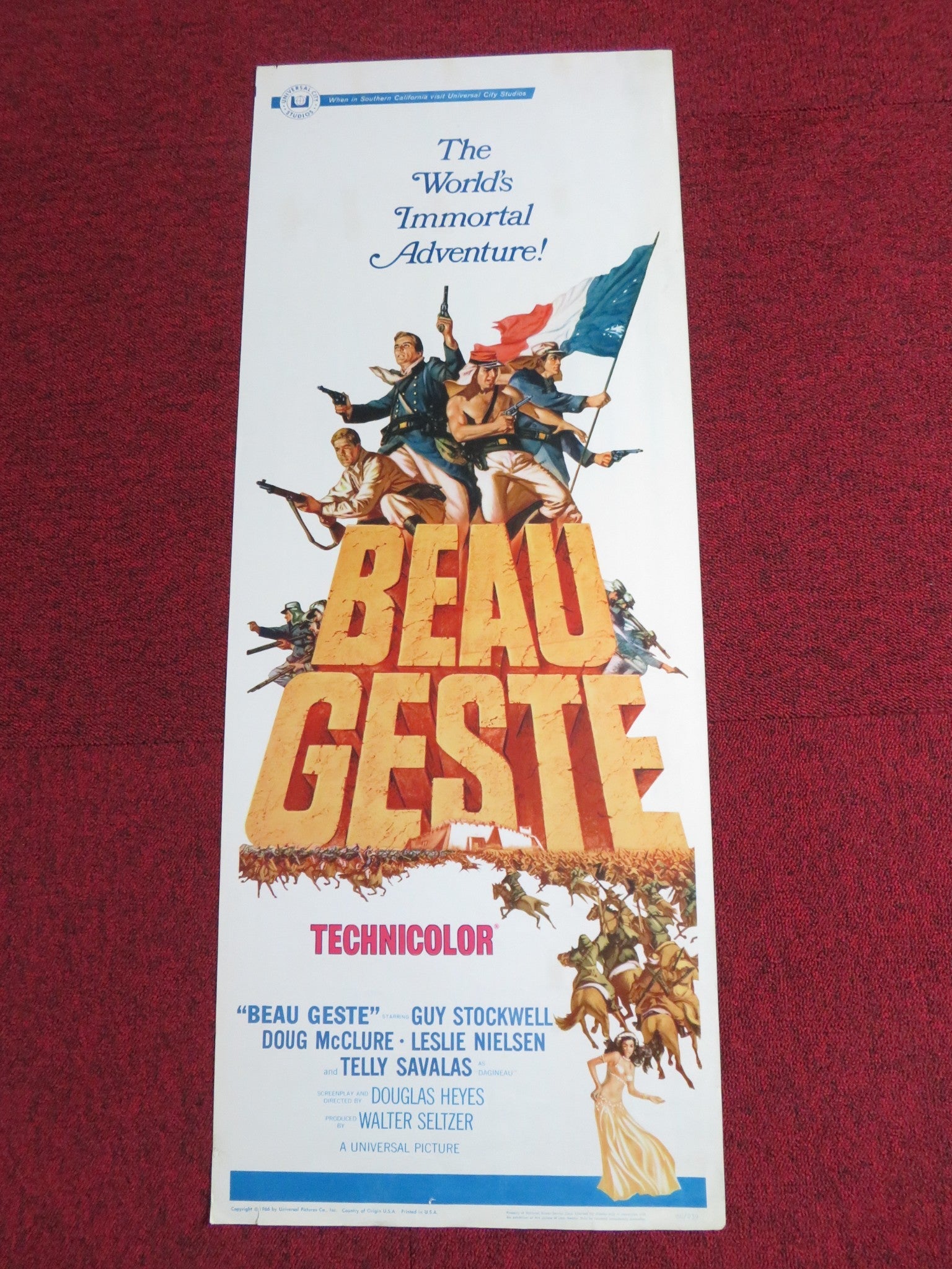 BEAU GESTE US INSERT POSTER GUY STOCKWELL DOUG MCCLURE 1966 Rendezvous Cinema Movie posters