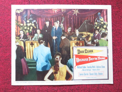 BECAUSE THEY'RE YOUNG US LOBBY CARD FULL SET DICK CLARK MICHAEL CALLAN 1960 Rendezvous Cinema Movie posters