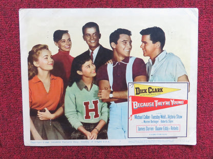 BECAUSE THEY'RE YOUNG US LOBBY CARD FULL SET DICK CLARK MICHAEL CALLAN 1960 Rendezvous Cinema Movie posters