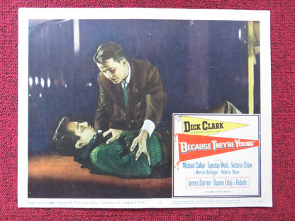 BECAUSE THEY'RE YOUNG US LOBBY CARD FULL SET DICK CLARK MICHAEL CALLAN 1960 Rendezvous Cinema Movie posters