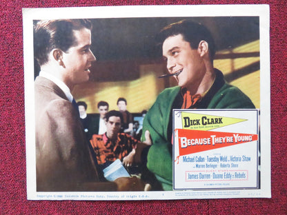 BECAUSE THEY'RE YOUNG US LOBBY CARD FULL SET DICK CLARK MICHAEL CALLAN 1960 Rendezvous Cinema Movie posters