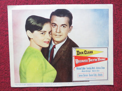 BECAUSE THEY'RE YOUNG US LOBBY CARD FULL SET DICK CLARK MICHAEL CALLAN 1960 Rendezvous Cinema Movie posters