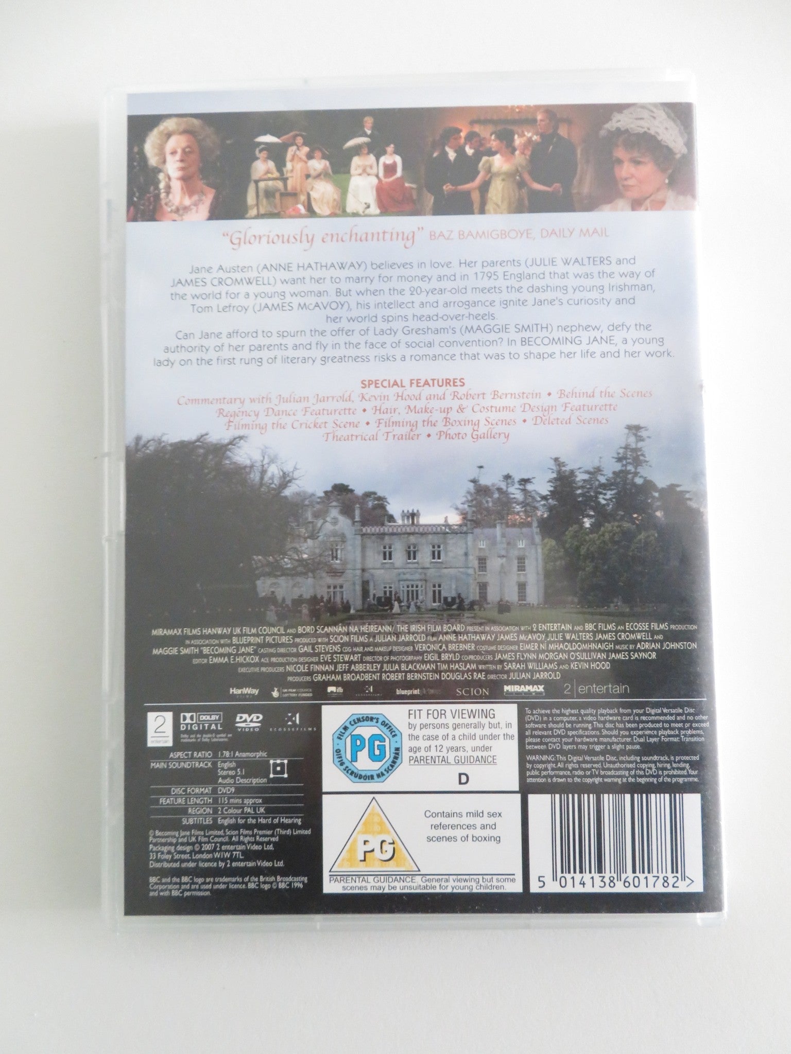 BECOMING JANE (DVD) ANNE HATHAWAY JAMES MCAVOY 2007 REGION 2 Movie posters