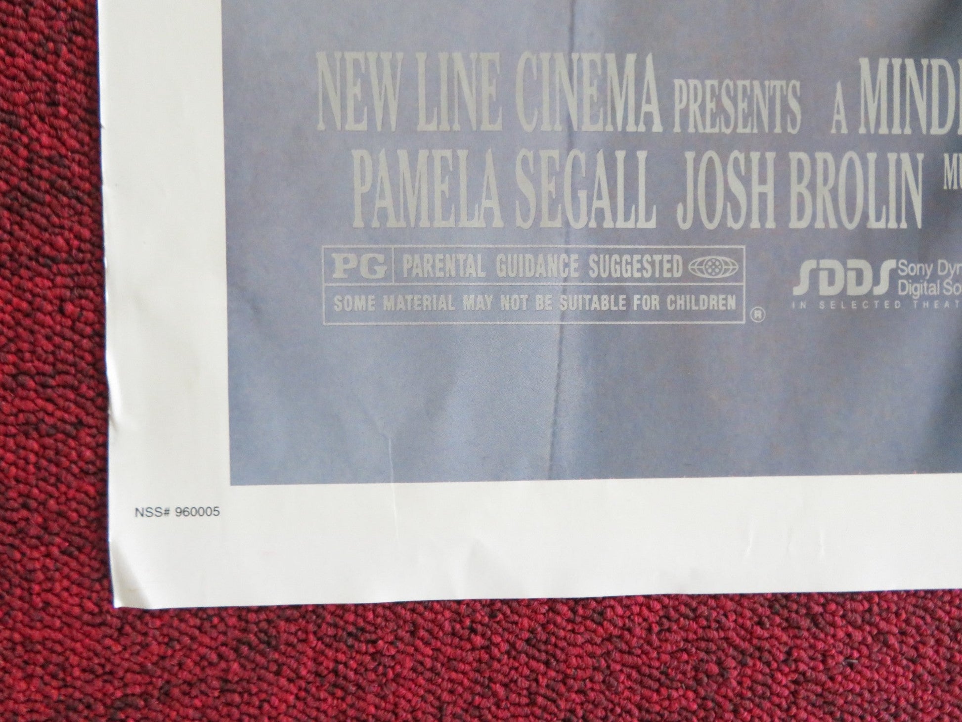 BED OF ROSES FOLDED US ONE SHEET POSTER CHRISTIAN SLATER MARY MASTERSON 1996 Rendezvous Cinema Movie posters