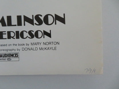 BEDKNOBS AND BROOMSTICKS US HALF SHEET (22"x 28") POSTER DISNEY A. LANSBURY 1979 Movie posters