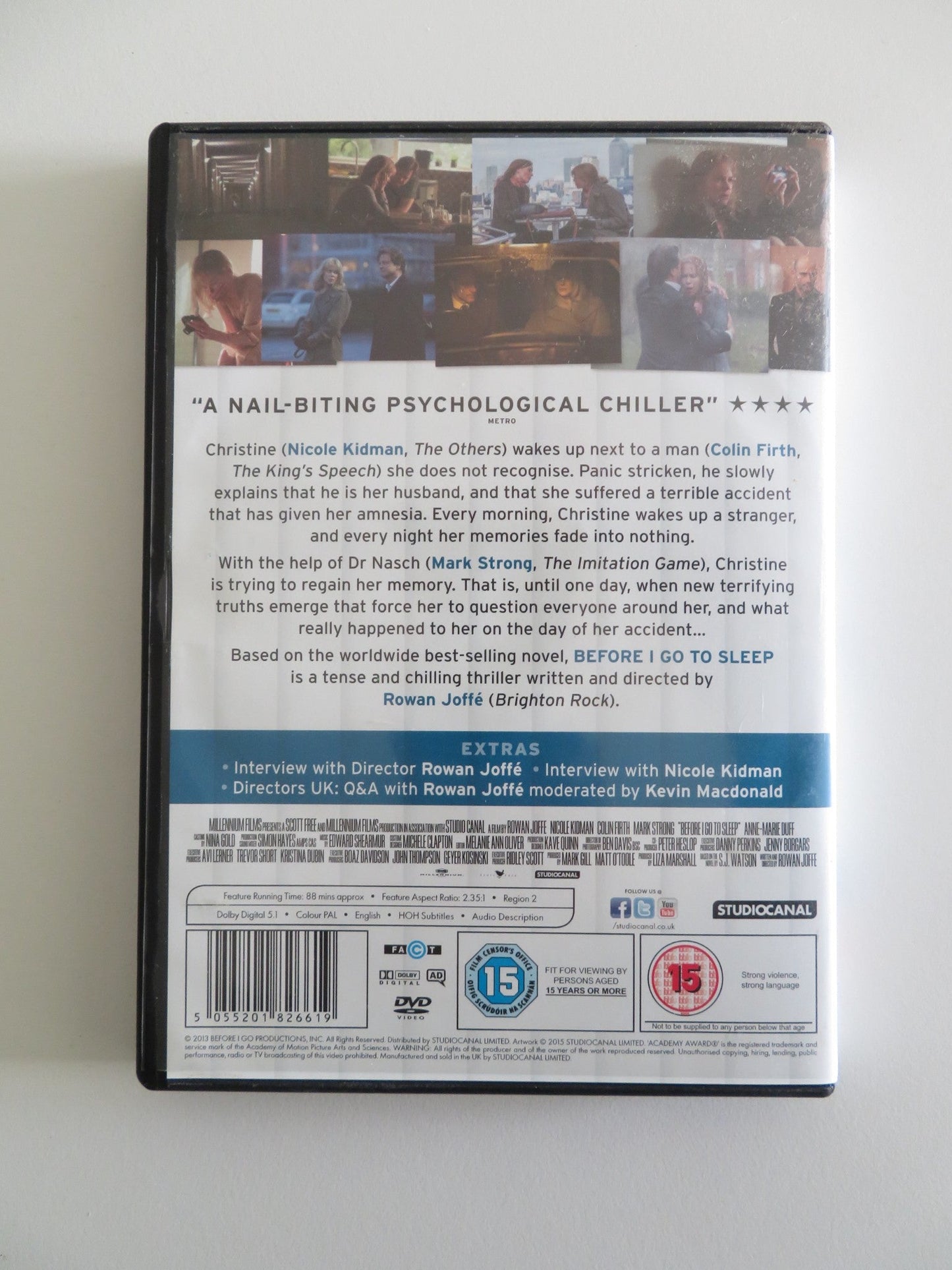 BEFORE I GO TO SLEEP (DVD) NICOLE KIDMAN COLIN FIRTH 2014 REGION 2 Rendezvous Cinema Movie posters