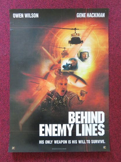 BEHIND ENEMY LINES VHS VIDEO POSTER OWEN WILSON GENE HACKMAN 2001 Rendezvous Cinema Movie posters