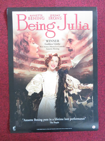 BEING JULIA VHS VIDEO POSTER ANNETTE BENING JEREMY IRONS 2004 Rendezvous Cinema Movie posters