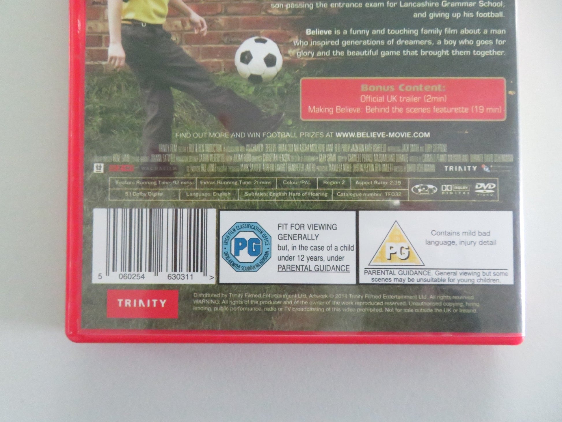 BELIEVE (DVD) BRIAN COX NATASCHA MCELHONE 2013 REGION 2 Movie posters