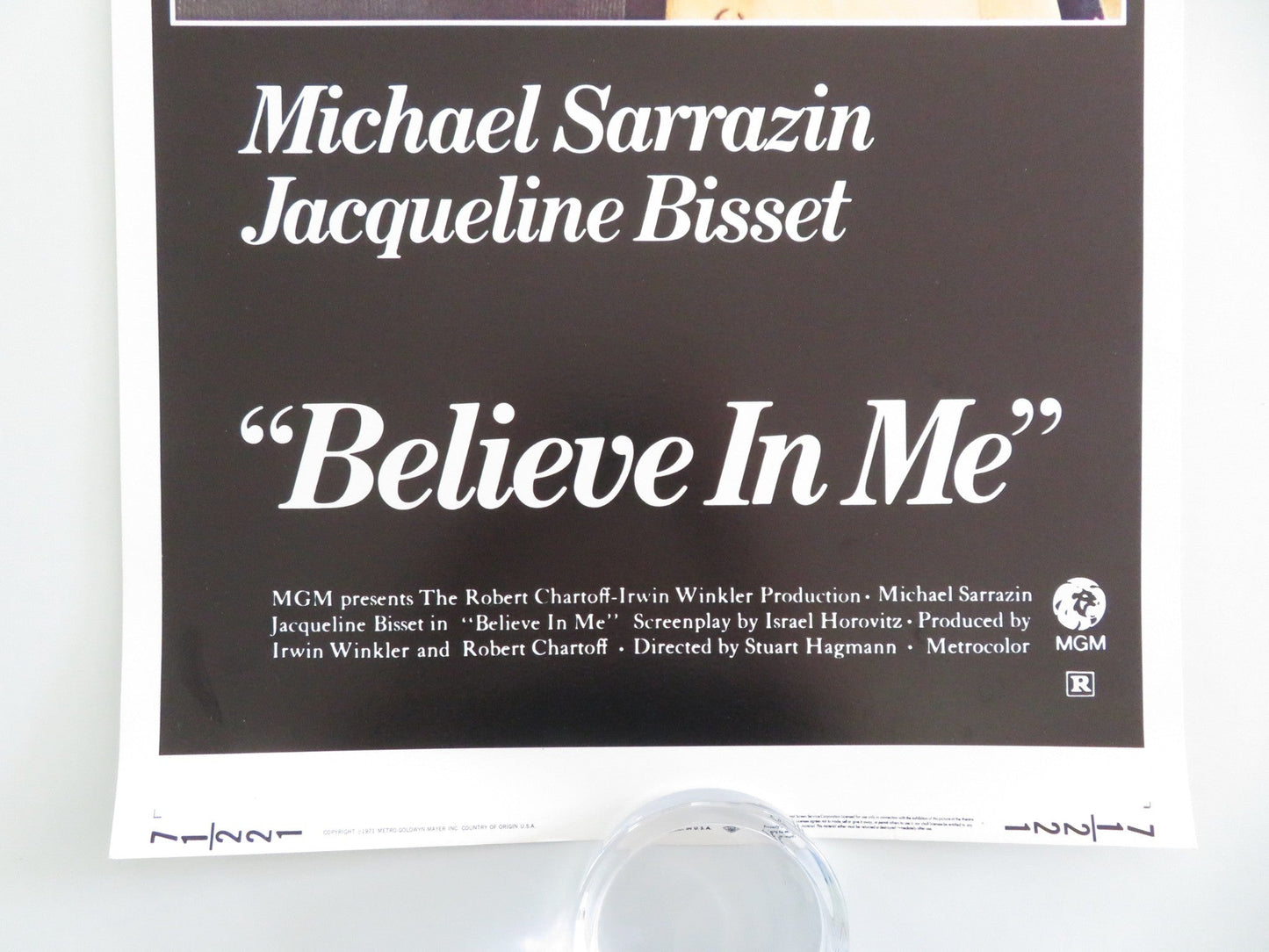 Believe in Me US Insert Poster Michael Sarrazin Jacqueline Bisset 1971 Movie posters