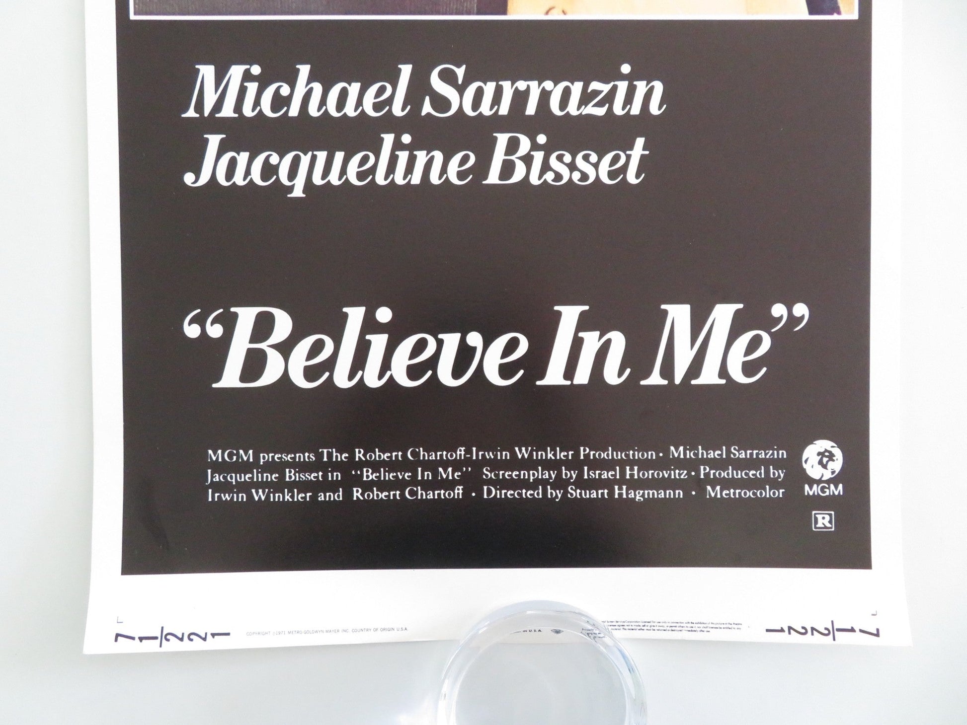 Believe in Me US Insert Poster Michael Sarrazin Jacqueline Bisset 1971 Movie posters