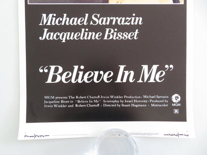 Believe in Me US Insert Poster Michael Sarrazin Jacqueline Bisset 1971 Movie posters