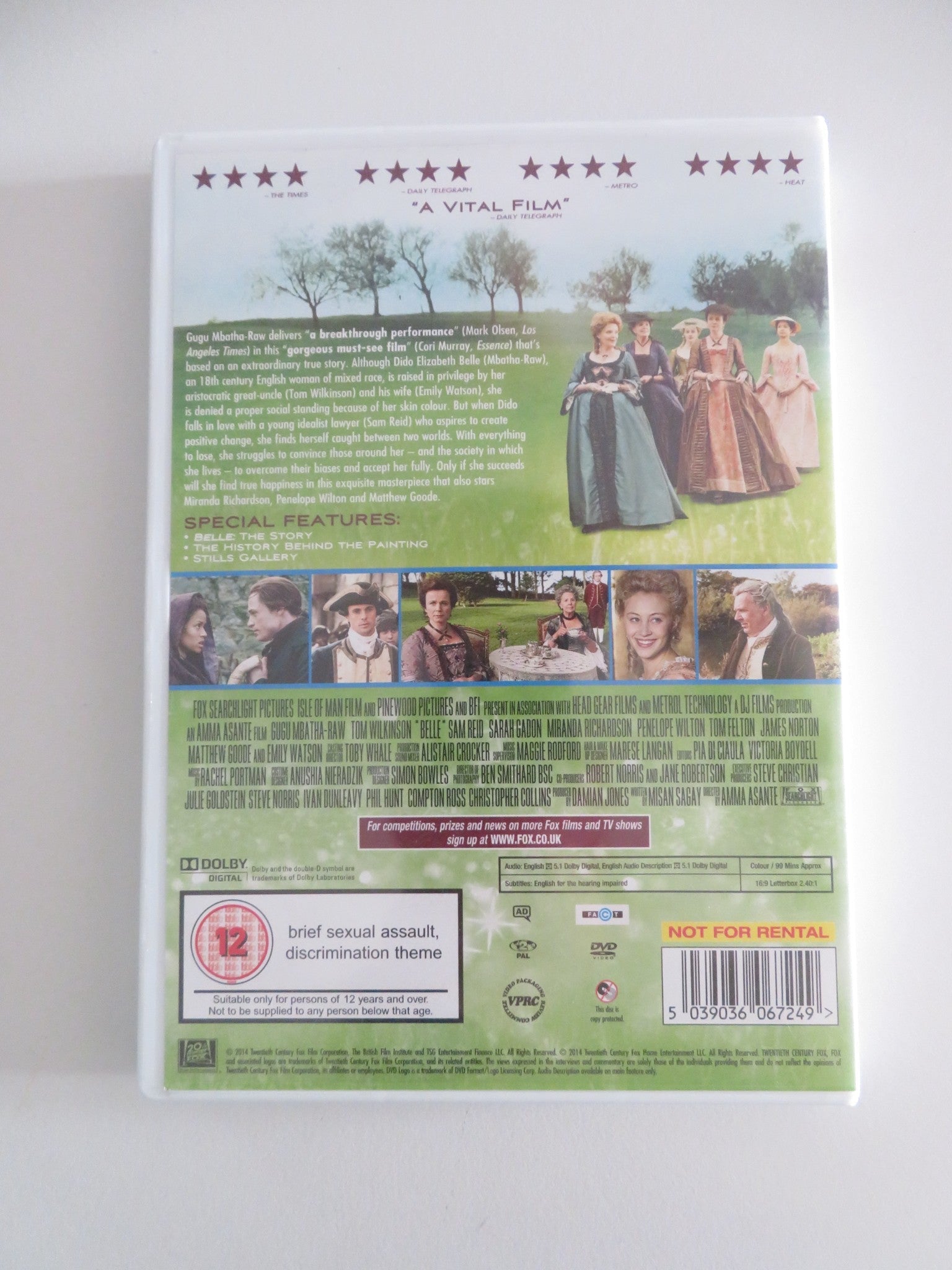 BELLE (DVD) GUGU MBATHA - RAW EMILY WATSON 2013 REGION 2 Movie posters