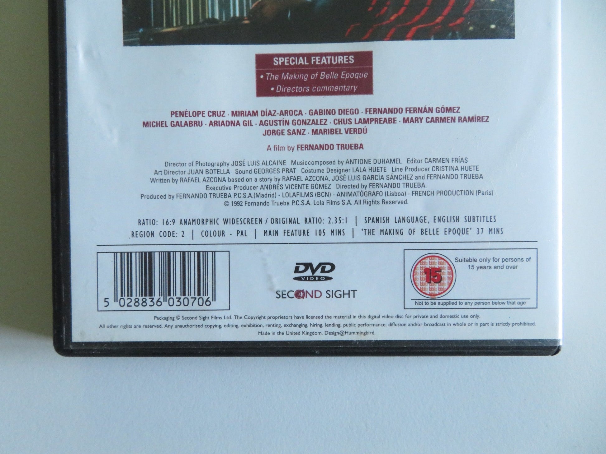 BELLE EPOQUE (DVD) PENELOPE CRUZ MIRIAM DIAZ-AROCA 1992 REGION 2 - Rendezvous Cinema