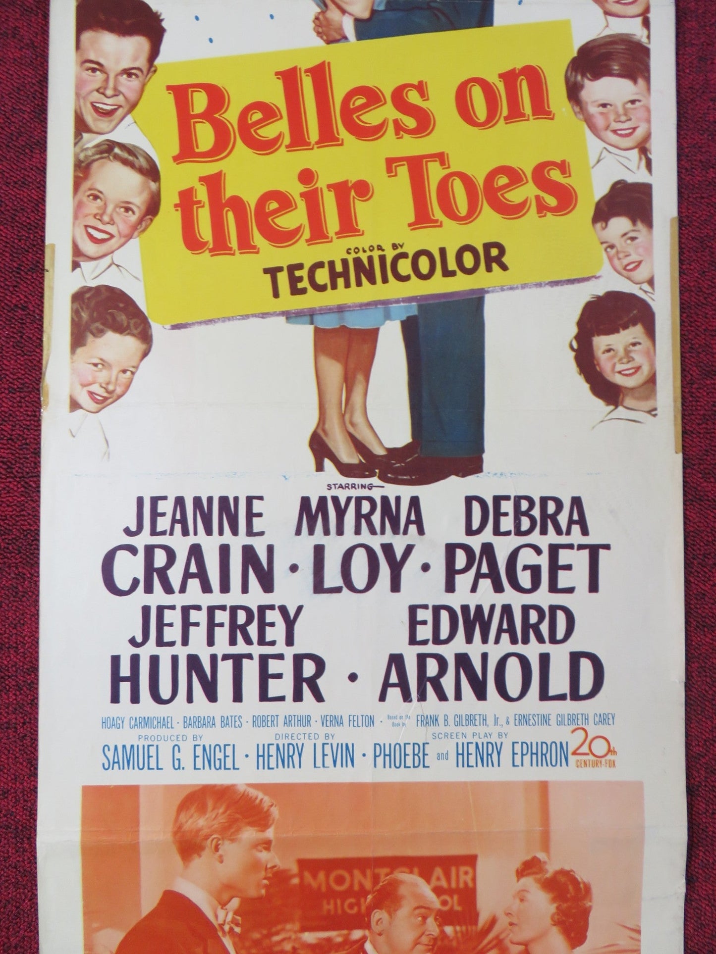 BELLES ON THEIR TOES US INSERT POSTER JEANNE CRAIN MYRNA LOY 1952 Rendezvous Cinema Movie posters
