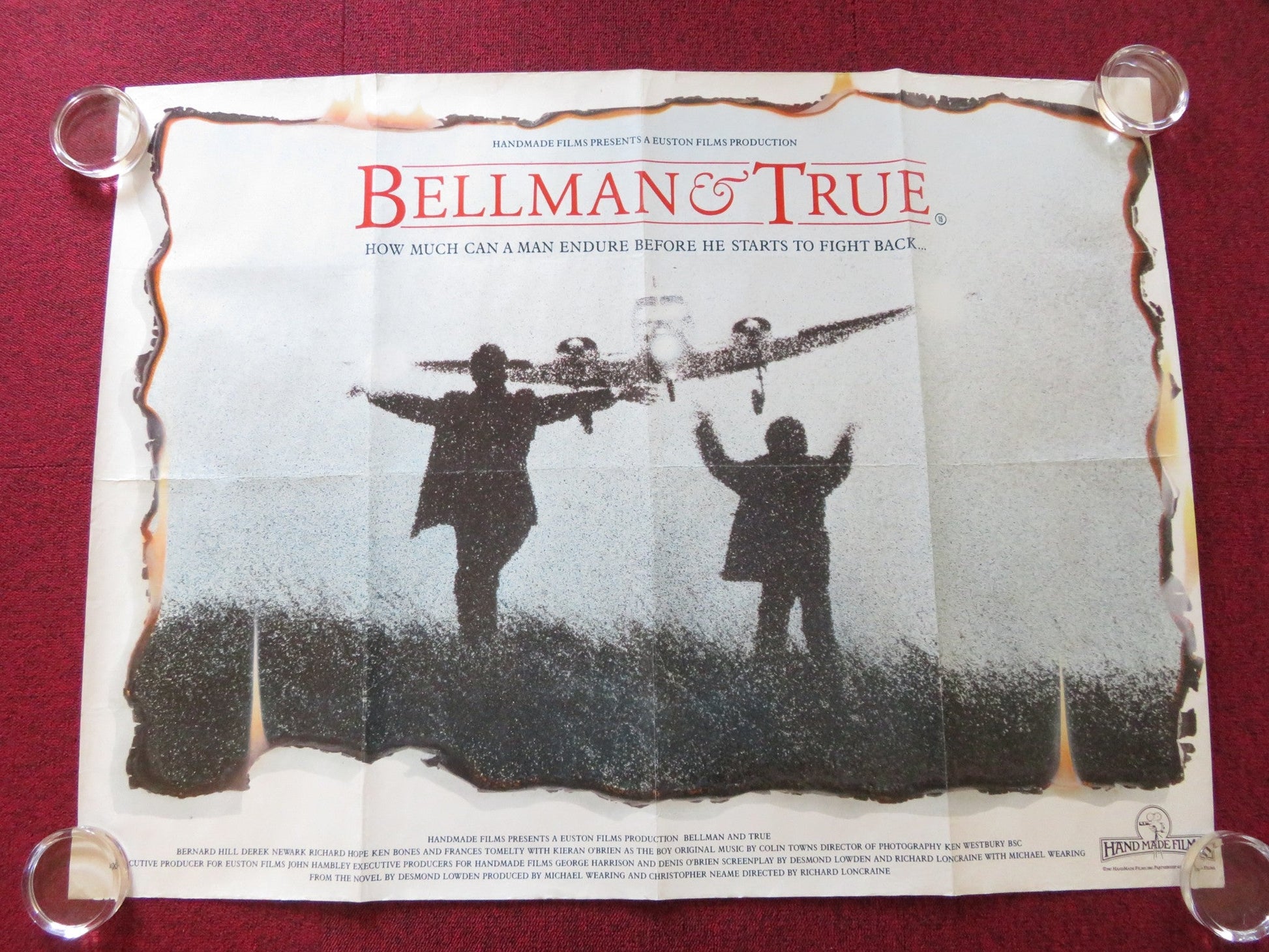 BELLMAN & TRUE UK QUAD ROLLED POSTER BERNARD HILL DEREK NEWARK 1987 Rendezvous Cinema Movie posters