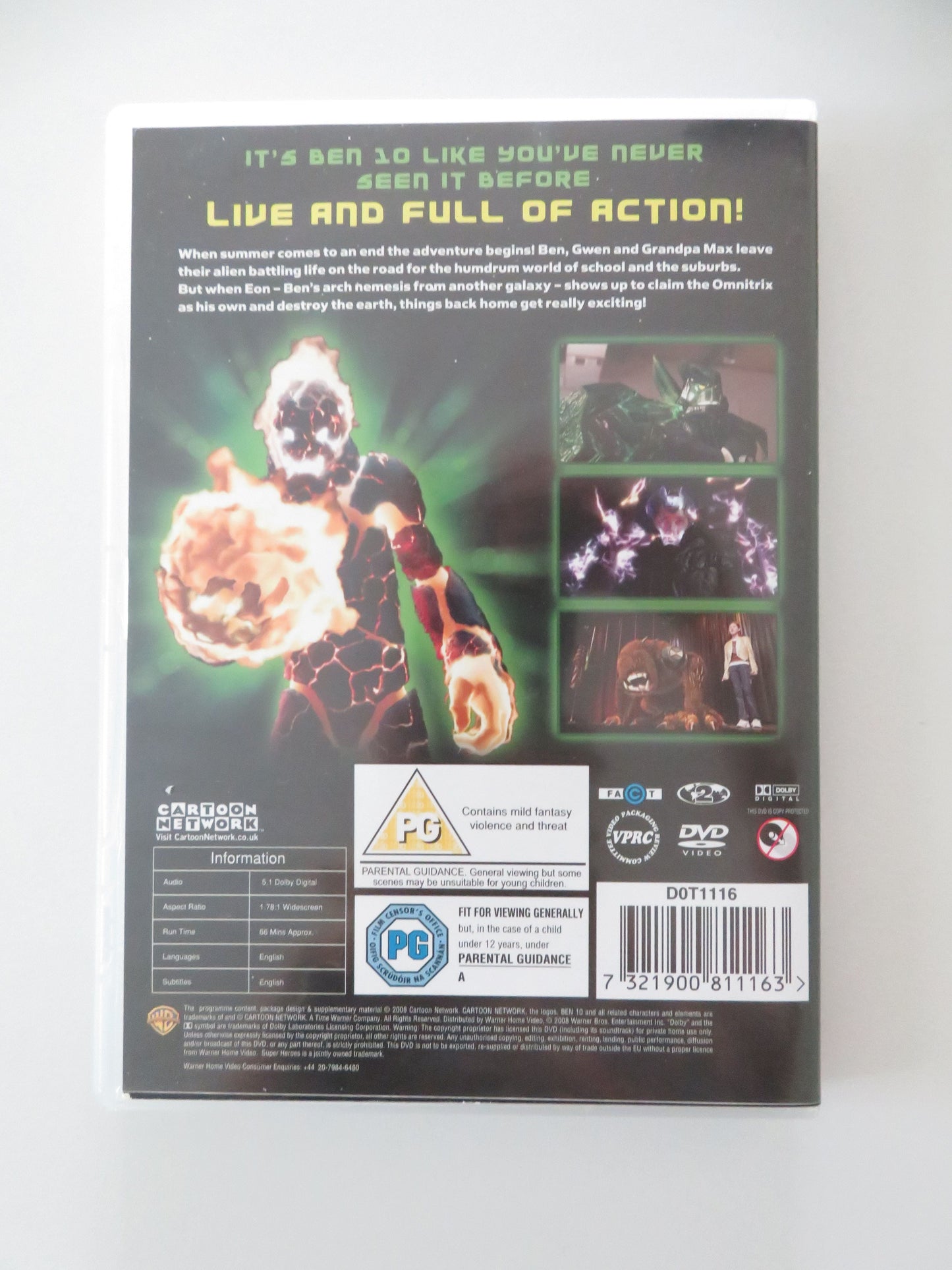 Ben 10: Race Against Time (DVD) Graham Phillips Christien Anholt 2007 Region 2 Movie posters