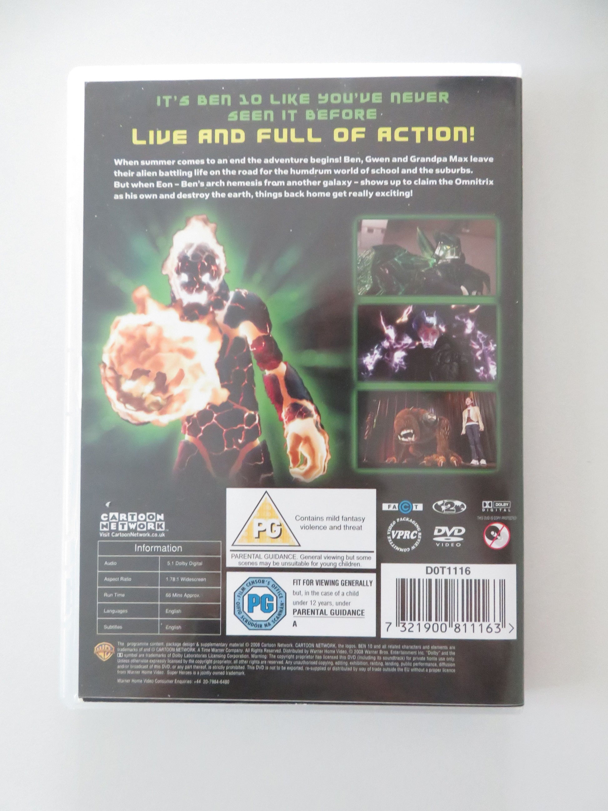 Ben 10: Race Against Time (DVD) Graham Phillips Christien Anholt 2007 Region 2 Movie posters