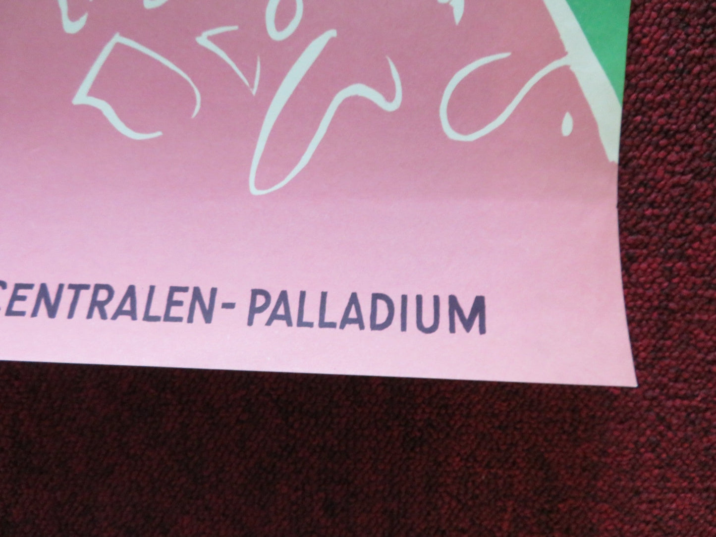 BENEATH THE PALMS ON THE BLUE SEA DANISH POSTER ROLLED BIBI JOHNS 1958 Rendezvous Cinema Movie posters