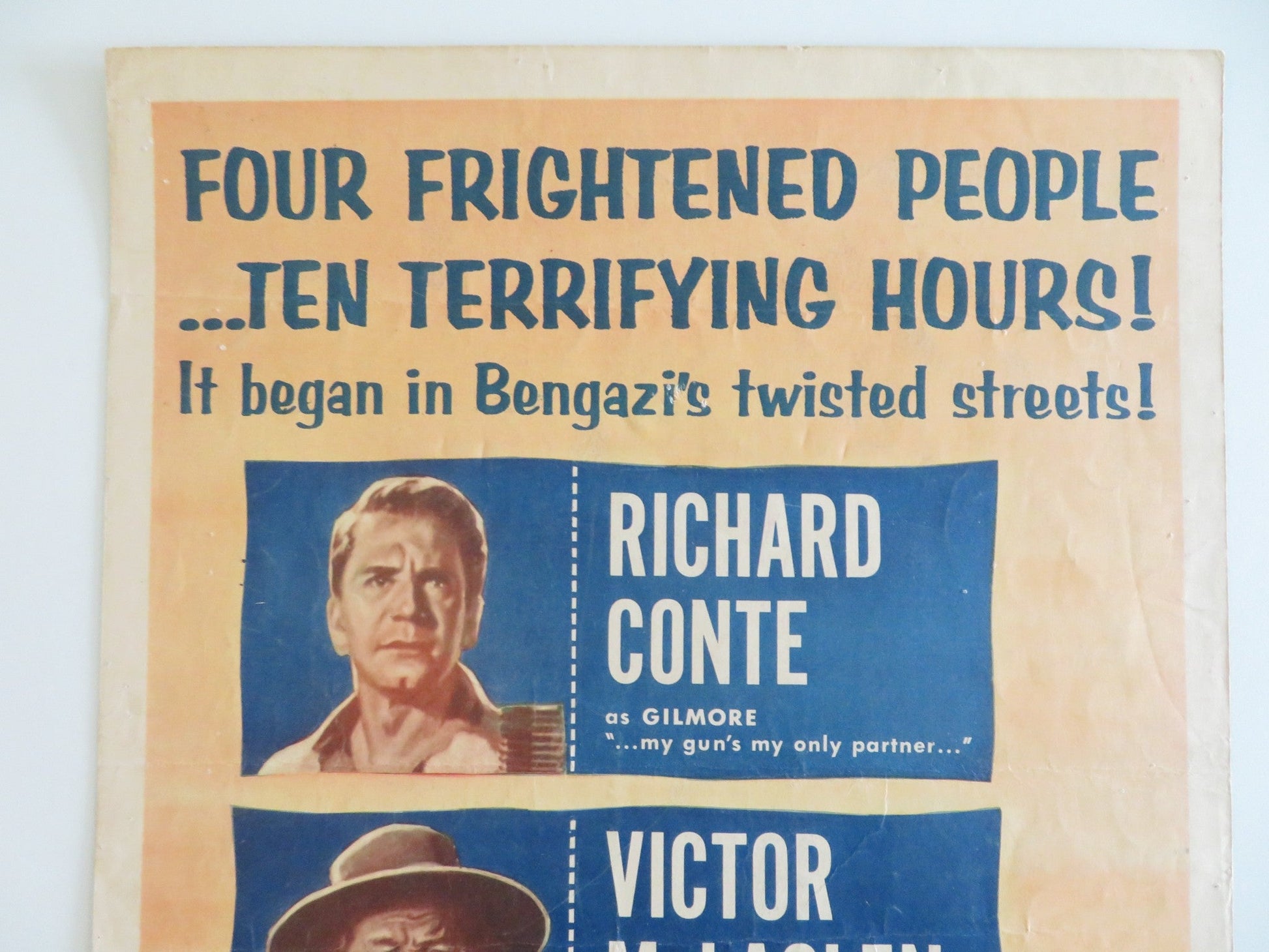 BENGAZI US INSERT POSTER RICHARD CONTE VICTOR MCLAGLEN 1955 Rendezvous Cinema Movie posters