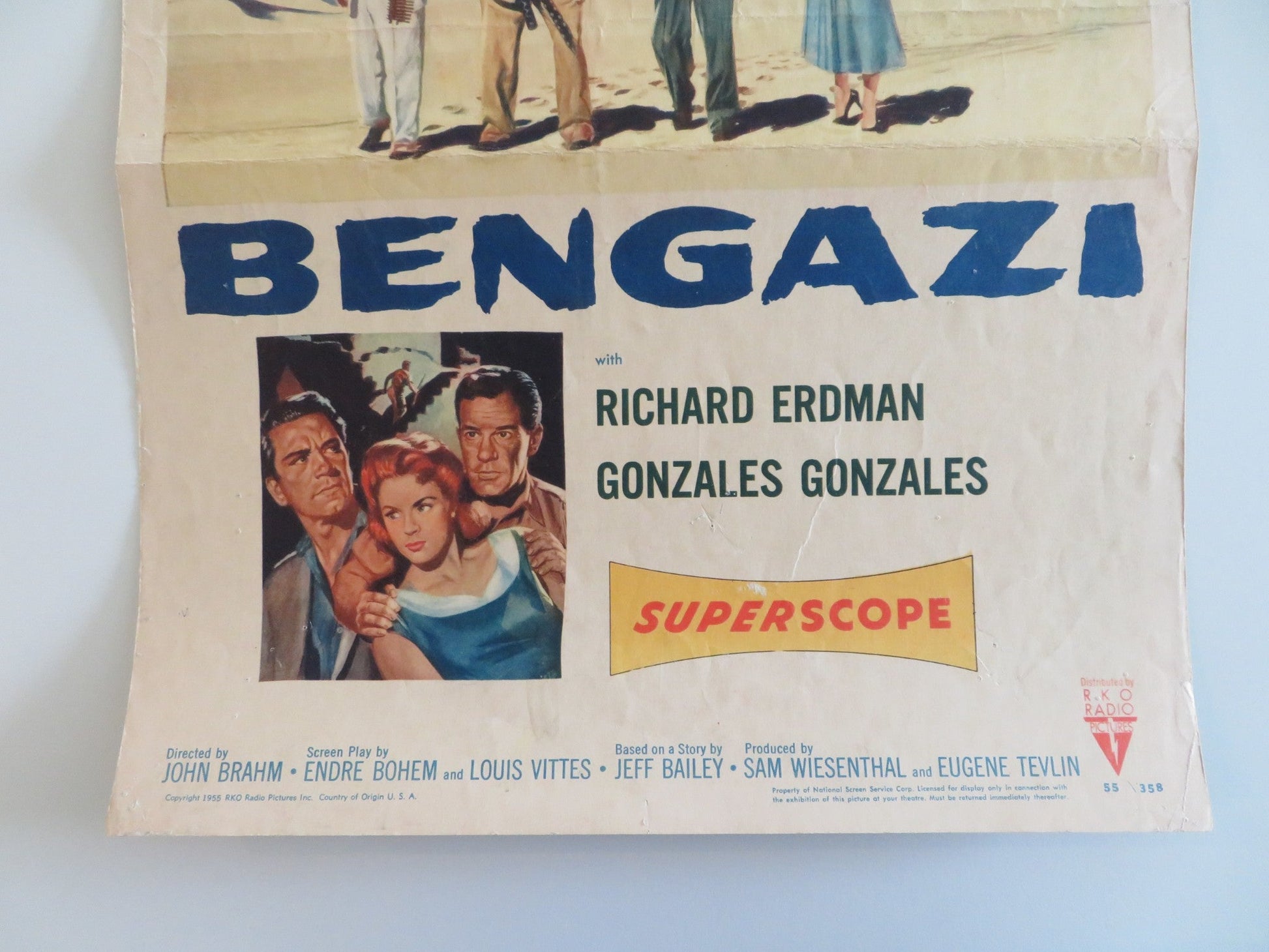 BENGAZI US INSERT POSTER RICHARD CONTE VICTOR MCLAGLEN 1955 Rendezvous Cinema Movie posters