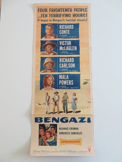BENGAZI US INSERT POSTER RICHARD CONTE VICTOR MCLAGLEN 1955 Rendezvous Cinema Movie posters