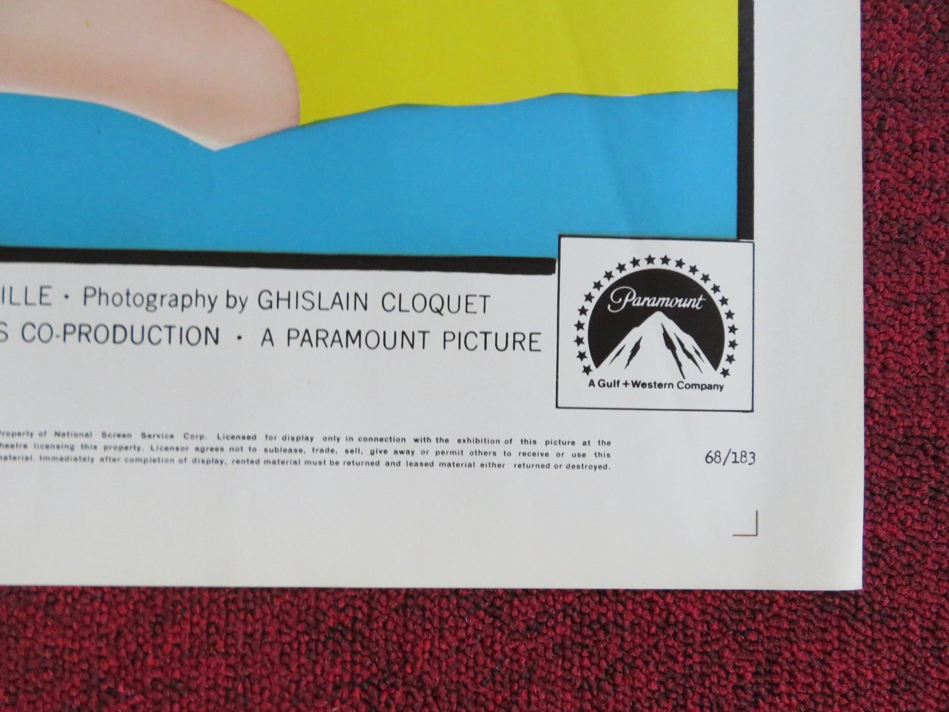 BENJAMIN - B FOLDED US ONE SHEET POSTER MICHELE MORGAN CATHERIN DENEUVE 1968 Rendezvous Cinema Movie posters