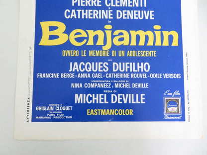 Benjamin Italian Locandina Poster Catherine Deneuve Michèle Morgan 1968 Movie posters