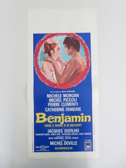 Benjamin Italian Locandina Poster Catherine Deneuve Michèle Morgan 1968 Movie posters