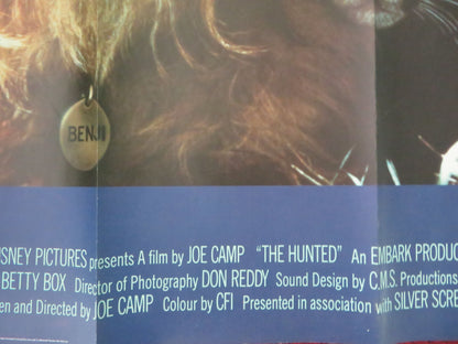 Benji the Hunted UK Quad Rolled Poster Disney Frank Inn Red Steagall 1987 Movie posters