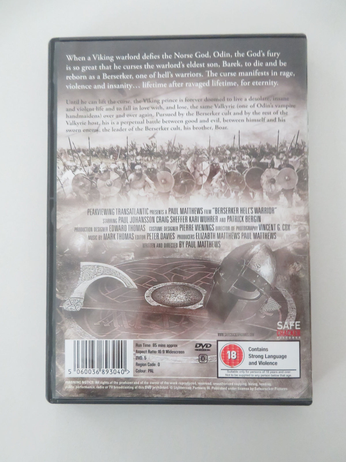 Berserker (DVD) Paul Johansson Craig Sheffer Kari Wuhrer 2004 Region 0 Movie posters