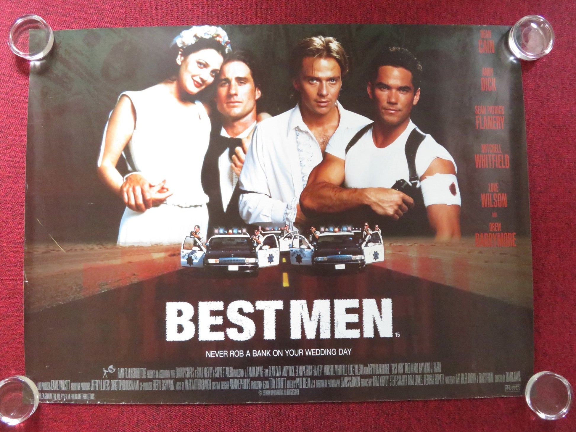 BEST MEN UK QUAD ROLLED POSTER DREW BARRYMORE DEAN CAIN 1997 Rendezvous Cinema Movie posters