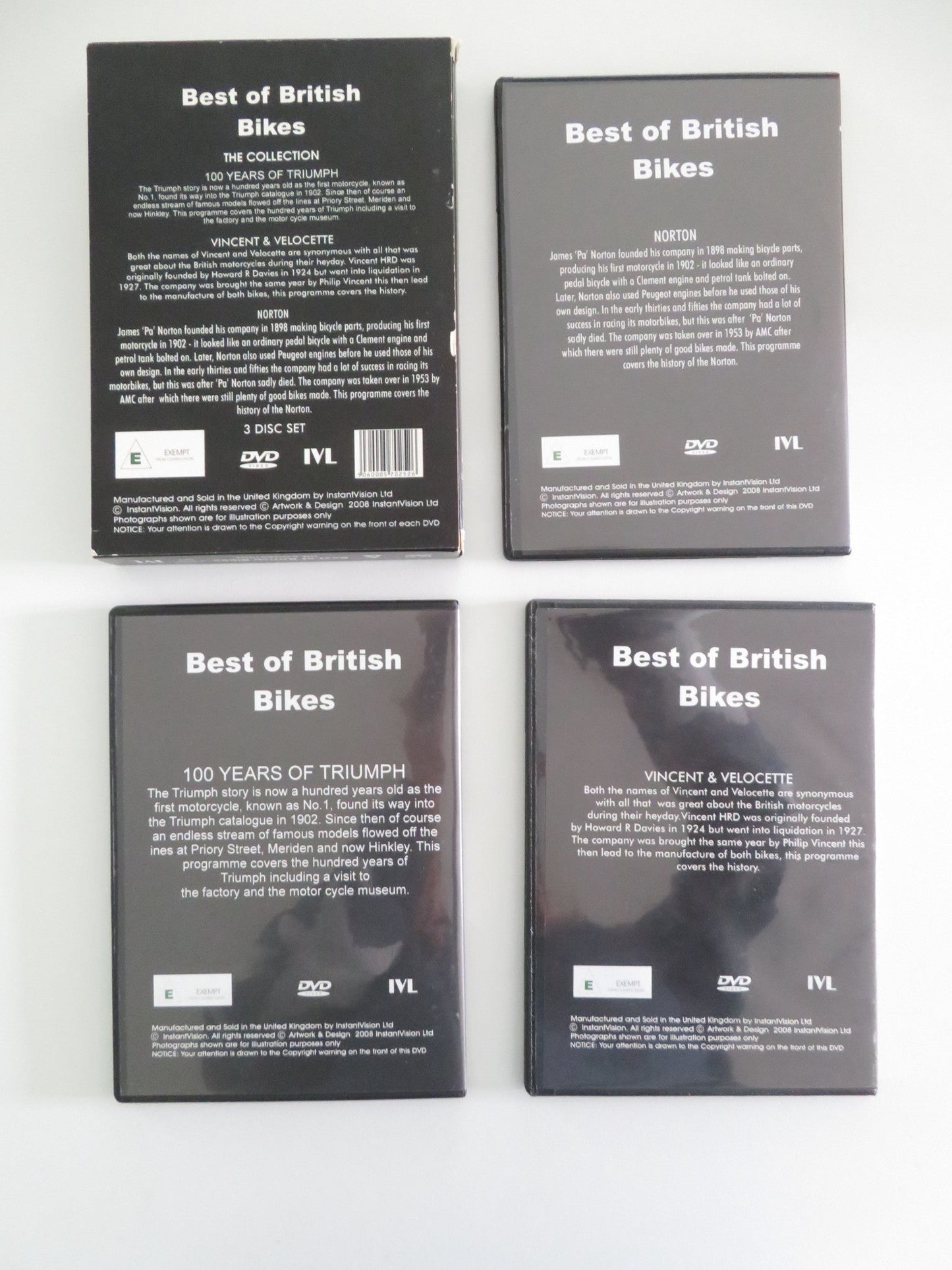 Best of British Bikes (DVD BoxSet) Norton Vincent Velocette 2008 Region 2 Movie posters