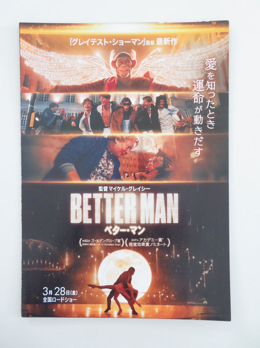 Better Man - B Japanese Chirashi (B5) Poster Robbie Williams Pemberton 2024 Movie posters