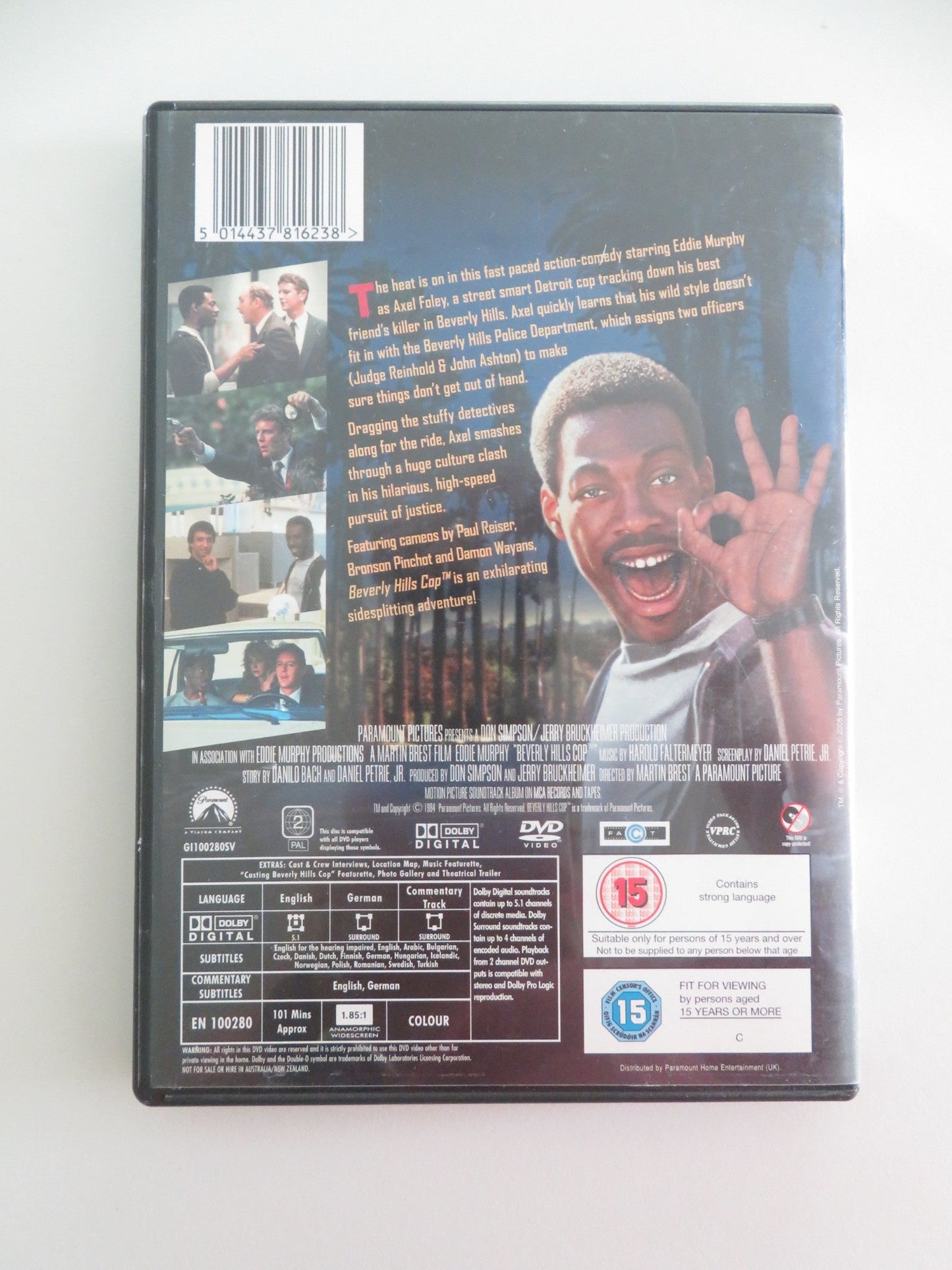 BEVERLY HILLS COP (DVD) EDDIE MURPHY JUDGE REINHOLD 1984 REGION 2 Movie posters