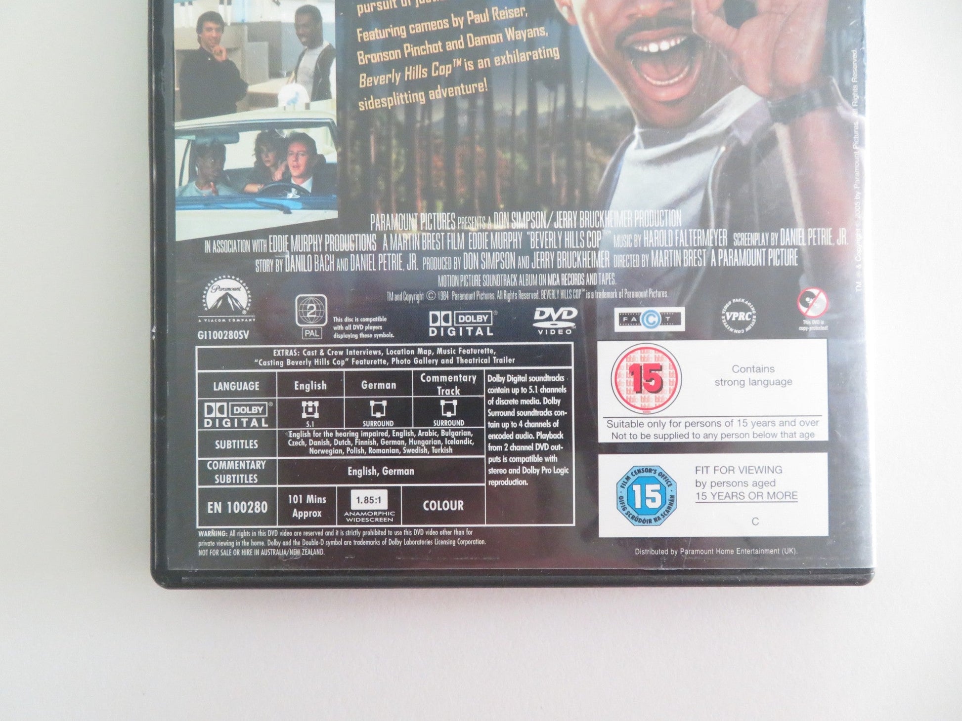 BEVERLY HILLS COP (DVD) EDDIE MURPHY JUDGE REINHOLD 1984 REGION 2 Movie posters