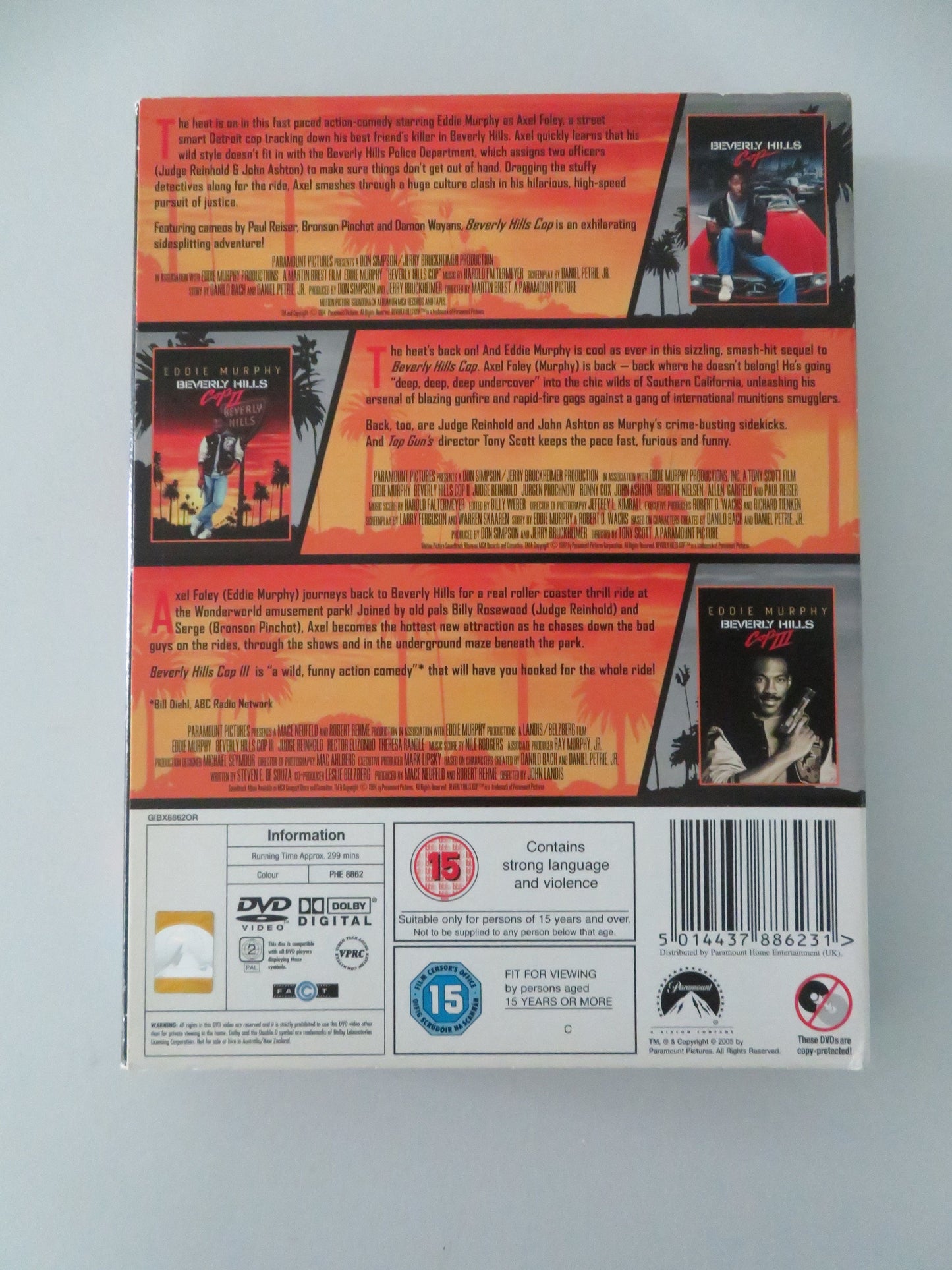Beverly Hills Cop - The Complete Line Up (DVD BoxSet) Eddie Murphy 1984 Region 2 Movie posters