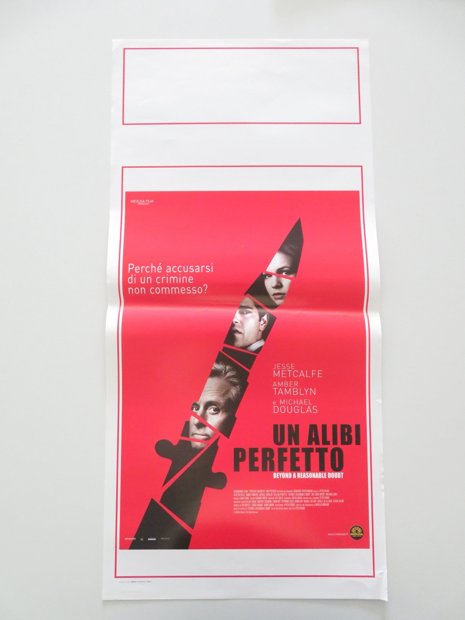 Beyond A Reasonable Doubt ITALIAN LOCANDINA POSTER DOUGLAS JESSE METCALFE 2009 Movie posters