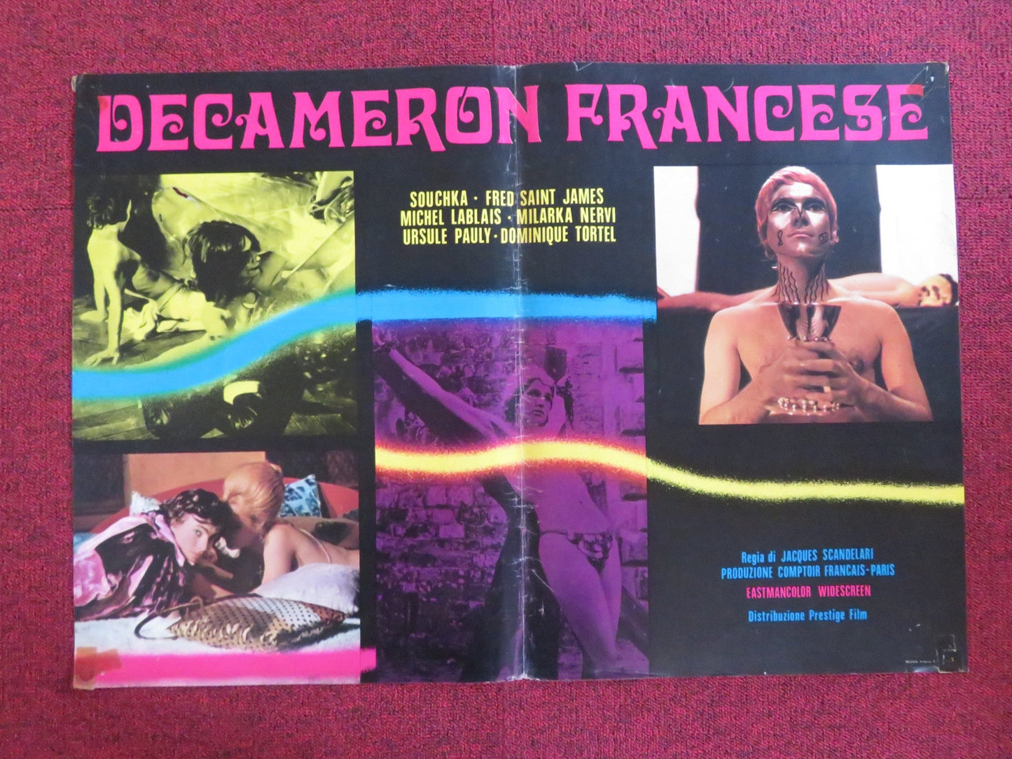 BEYOND LOVE AND EVIL - A ITALIAN FOTOBUSTA POSTER SOUCHKA FRED SAINT JAMES 1969 Rendezvous Cinema Movie posters