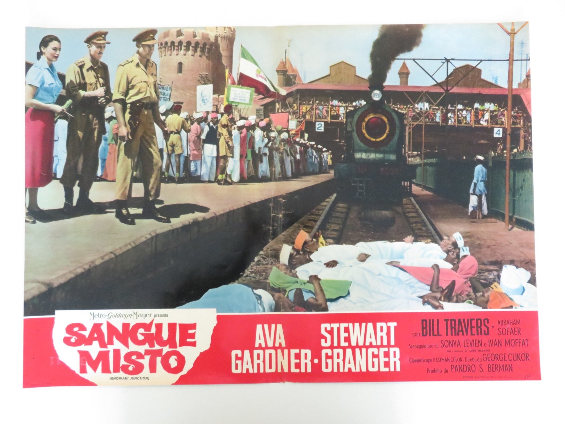 BHOWANI JUNCTION - B ITALIAN FOTOBUSTA POSTER AVA GARDNER STEWART GRANGER 1956 Rendezvous Cinema Movie posters