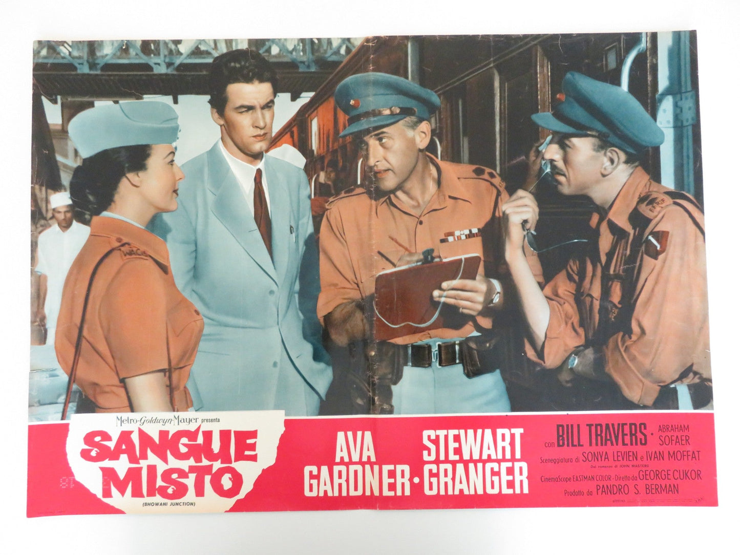 BHOWANI JUNCTION - D ITALIAN FOTOBUSTA POSTER AVA GARDNER STEWART GRANGER 1956 Rendezvous Cinema Movie posters