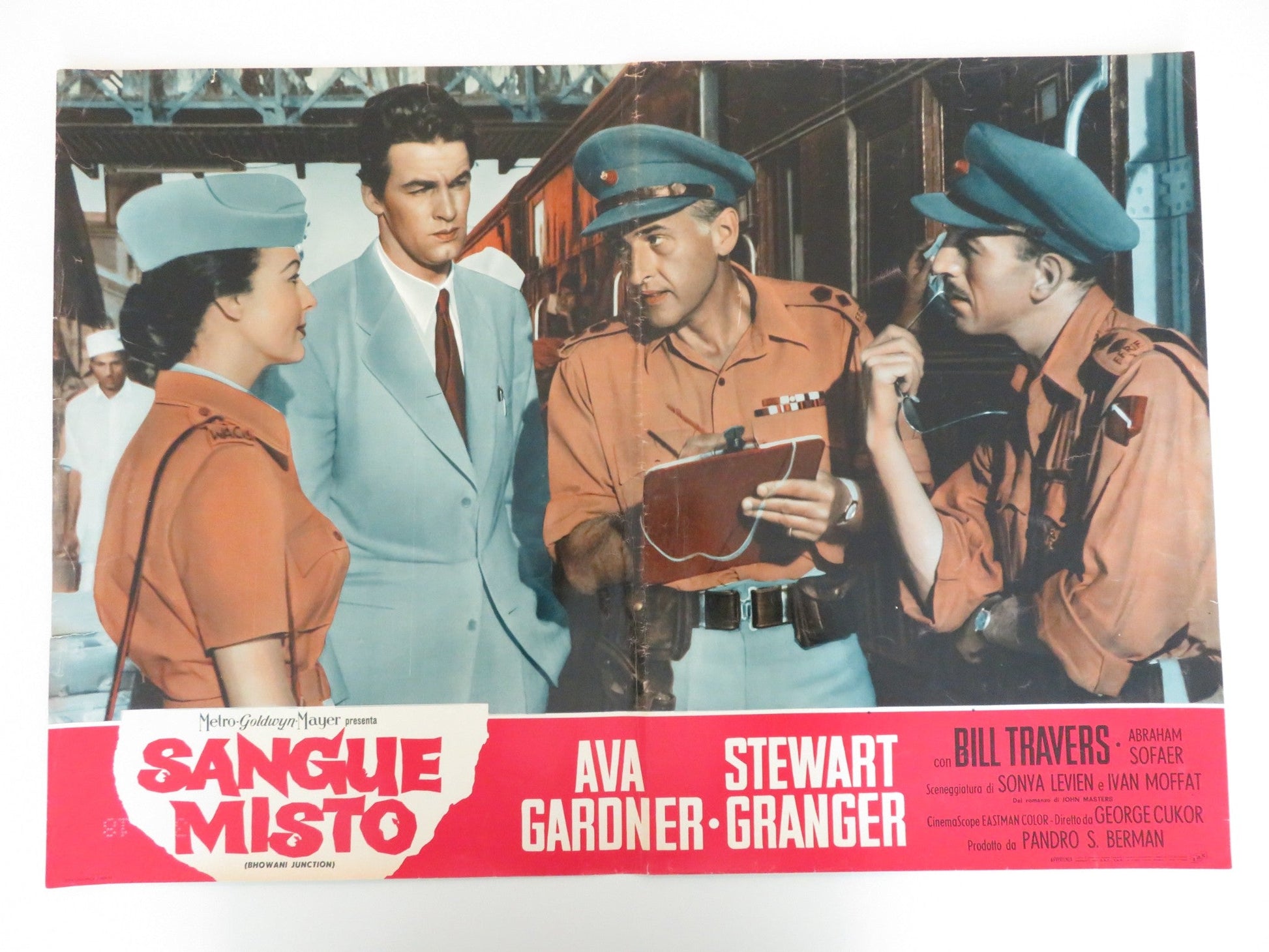 BHOWANI JUNCTION - D ITALIAN FOTOBUSTA POSTER AVA GARDNER STEWART GRANGER 1956 Rendezvous Cinema Movie posters