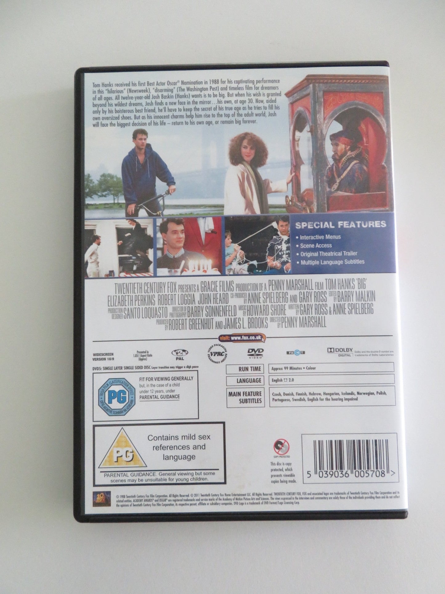 BIG (DVD) TOM HANKS ELIZABETH PERKINS 1988 REGION 2 Movie posters