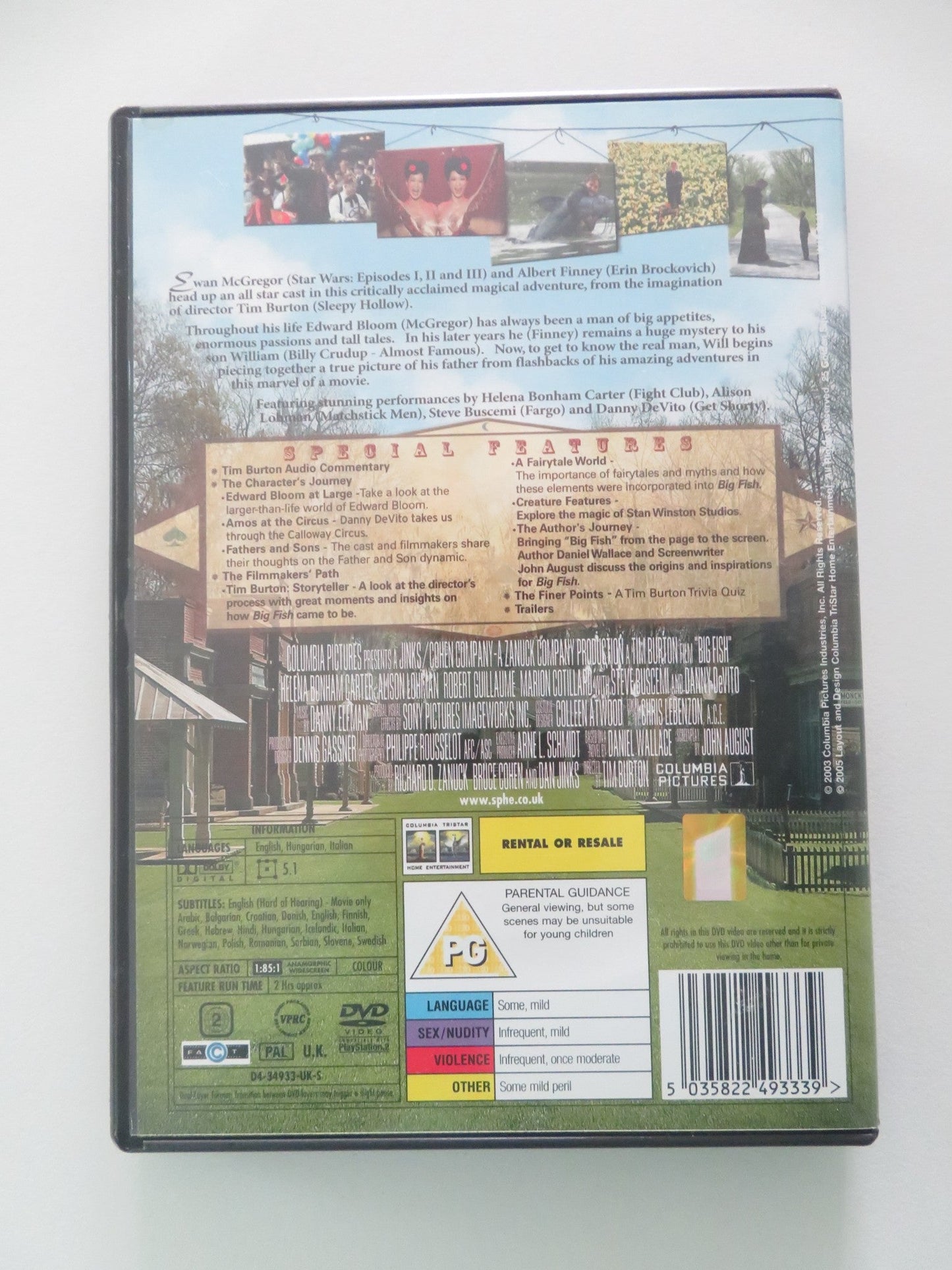 Big Fish (DVD) Ewan McGregor Albert Finney 2003 Region 2 Movie posters