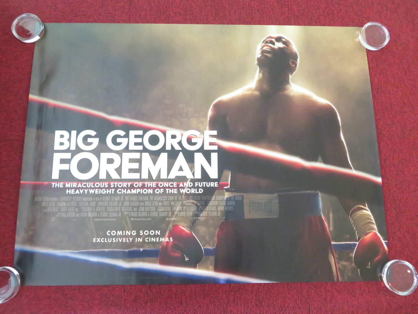 Big George Foreman UK Quad Rolled Poster Khris Davis Jasmine Mathews 2023 Movie posters