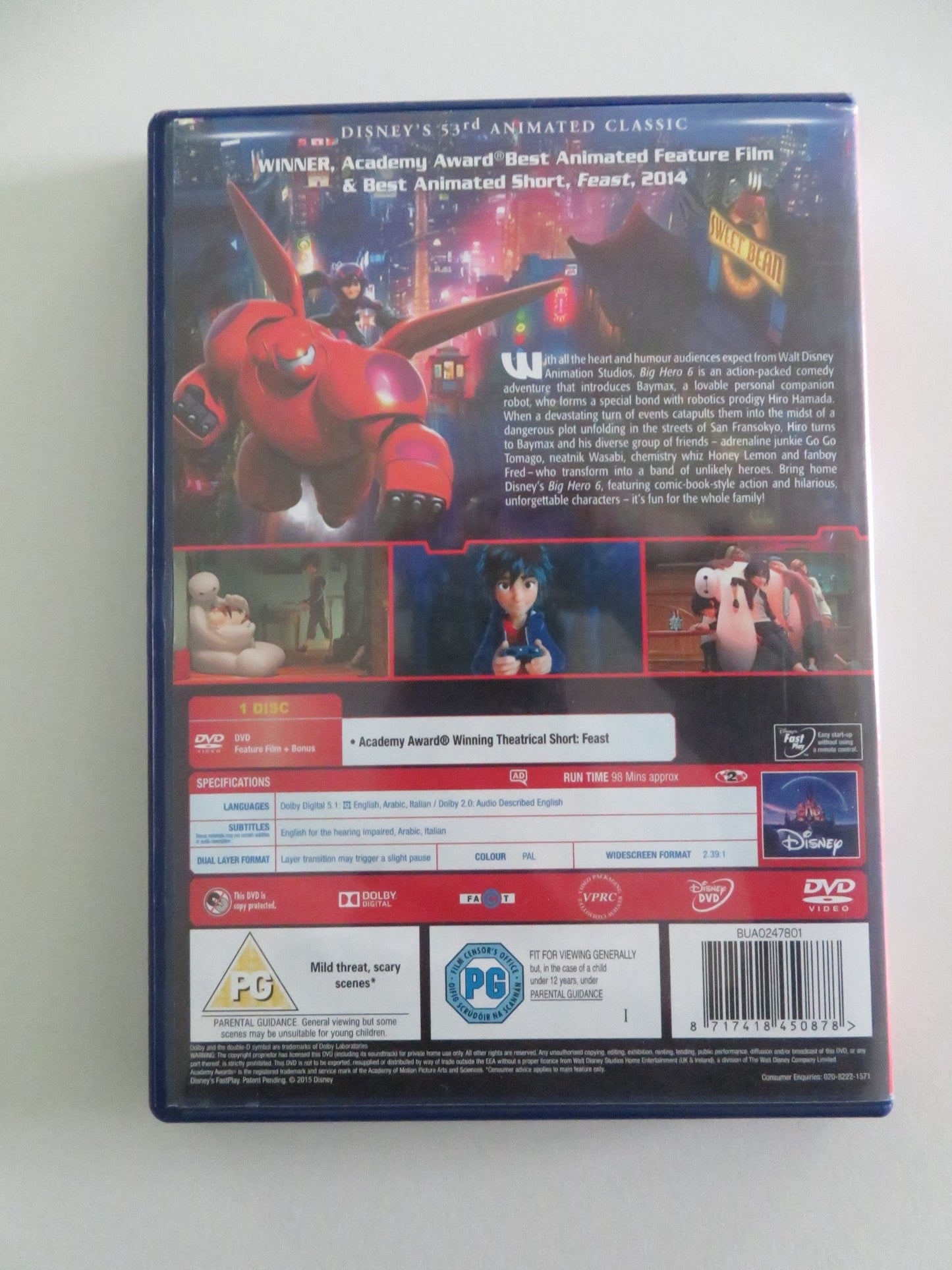 BIG HERO 6 (DVD) DISNEY SCOTT ADSIT RYAN POTTER 2014 REGION 2 Movie posters