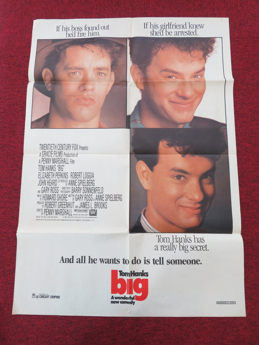 Big Lebanese Poster Folded Tom Hanks Elizabeth Perkins 1988 Movie posters